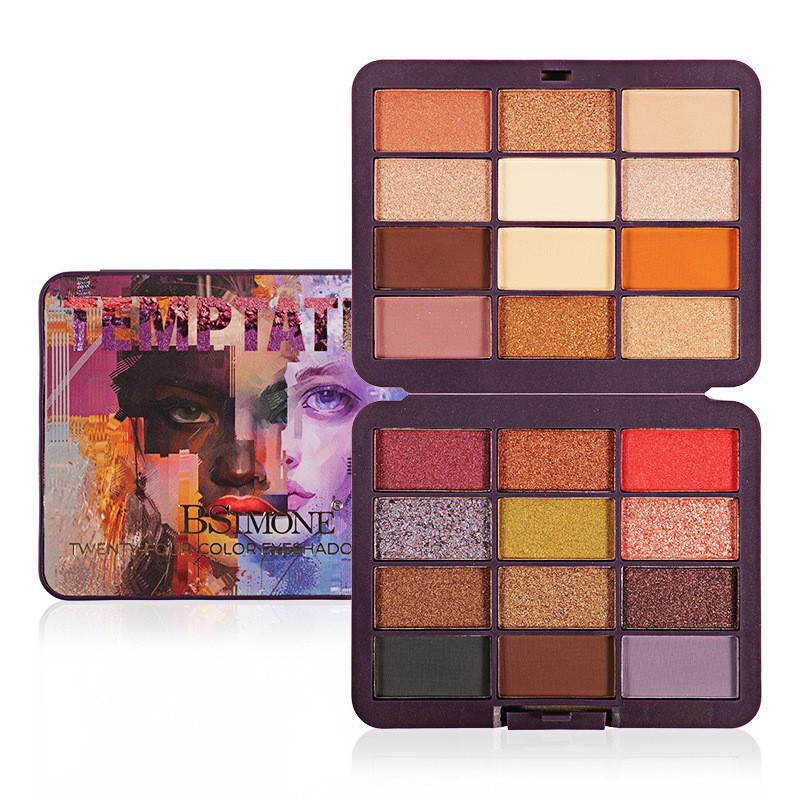 多色网红眼影盘细腻不飞粉珠光哑光大地色眼影盘定制图3