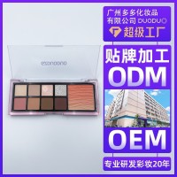 彩妆工厂九色眼影盘闪粉高光珠光哑光大地色通用九色万能一体眼影