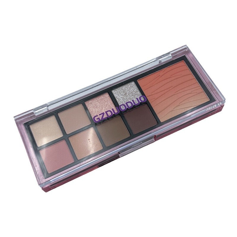 彩妆工厂九色眼影盘闪粉高光珠光哑光大地色通用九色万能一体眼影图5