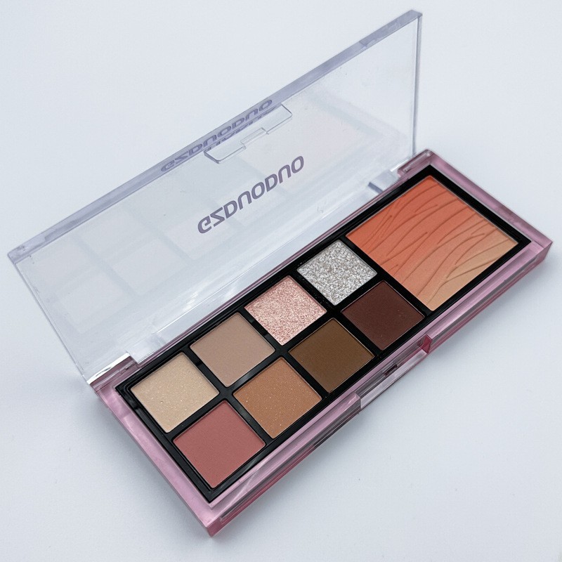 彩妆工厂九色眼影盘闪粉高光珠光哑光大地色通用九色万能一体眼影图3