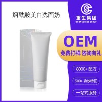 OEM/ODM烟酰胺特征洗面奶 补水保湿化妆品洁面乳液代加工贴牌定制