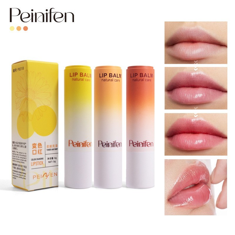 PNF外贸跨境专供变色口红滋润保湿淡化唇纹持久不掉色果冻唇膏图2