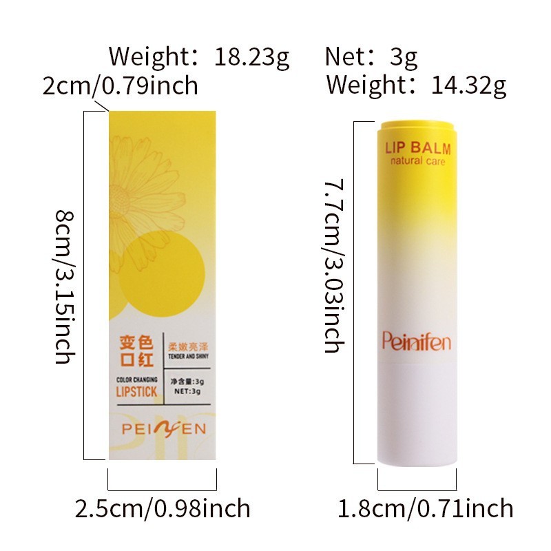 PNF外贸跨境专供变色口红滋润保湿淡化唇纹持久不掉色果冻唇膏图3