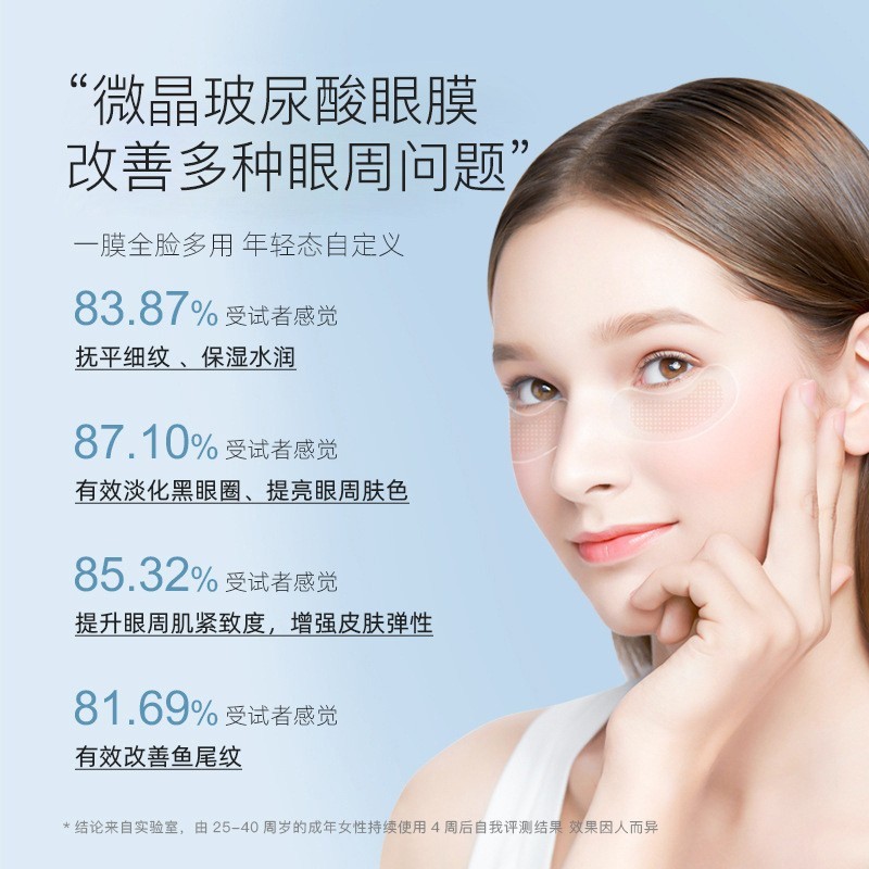 OEM/ODM芈茵美玻尿酸微针眼膜贴补水保湿贴牌熬夜修护眼膜图2
