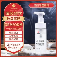 定制氨基酸洁面慕斯贴牌 面部清洁泡沫温和洁面慕斯加工工厂oem