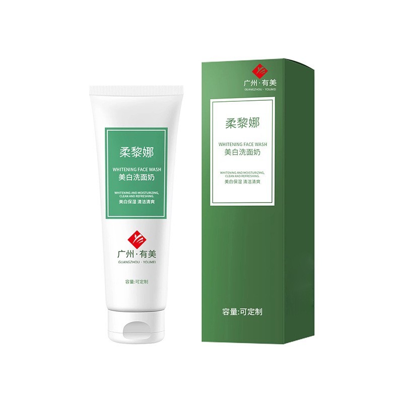 柔黎娜美白洗面奶贴牌加工 柔和清洁氨基酸美白洁面乳定制工厂oem图5