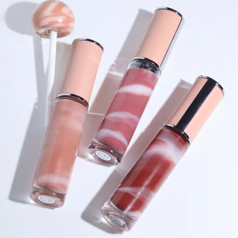 棒棒糖大理石唇釉定制 渐变秋冬精华养护双色唇蜜原来半成品加工图4