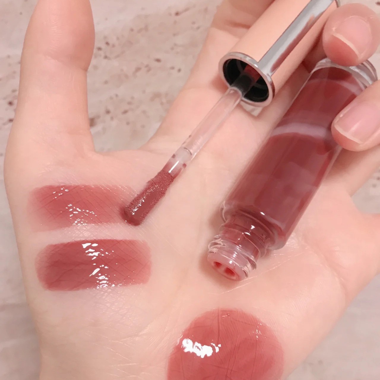 棒棒糖大理石唇釉定制 渐变秋冬精华养护双色唇蜜原来半成品加工图3