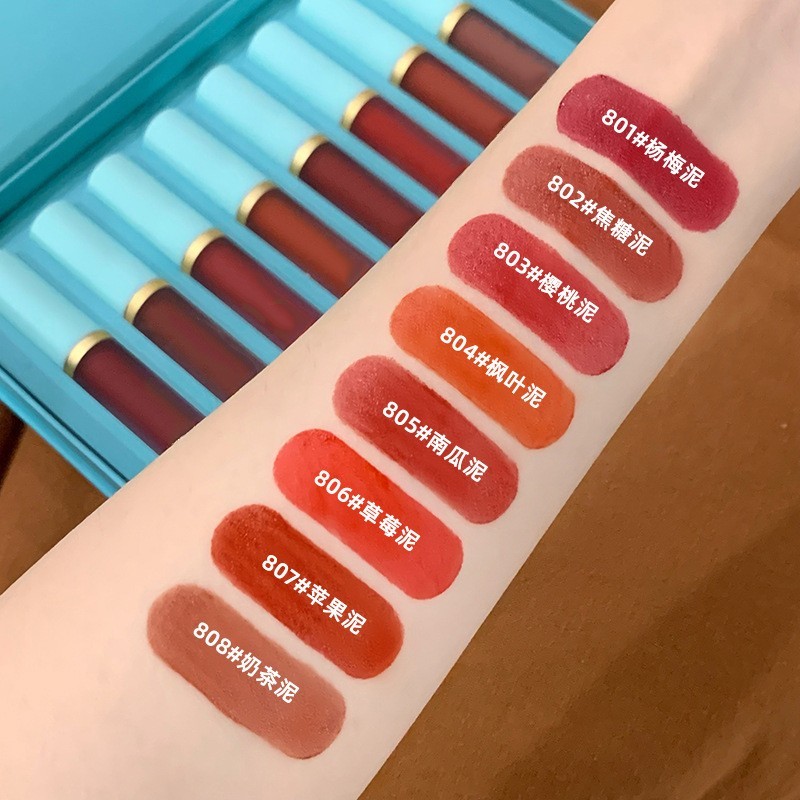 哑光彩妆唇釉套装定制 口红唇泥豆沙色唇彩唇蜜礼盒OEM加工贴牌图2