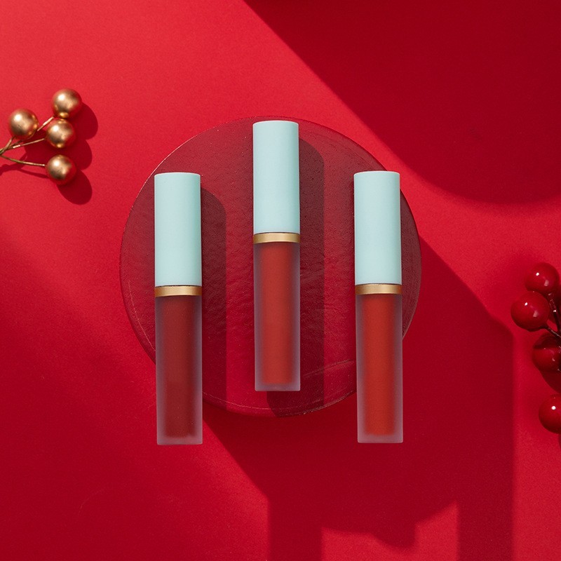 哑光彩妆唇釉套装定制 口红唇泥豆沙色唇彩唇蜜礼盒OEM加工贴牌图4