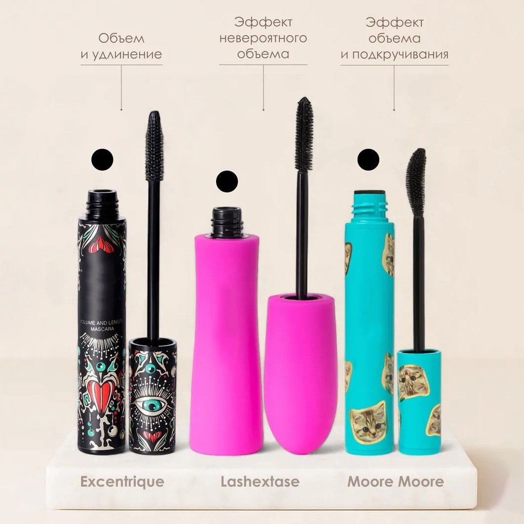 跨境彩妆睫毛膏定制外贸俄罗斯防水浓密纤长卷翘硅胶刷头4D睫毛膏图3