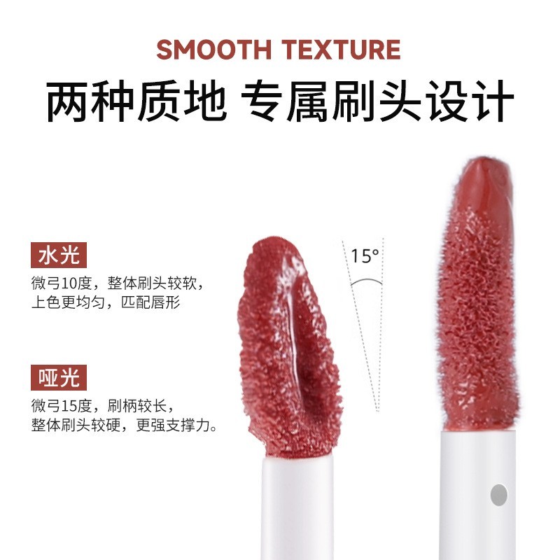 双头唇釉镜面水光嘟嘟唇不易沾杯掉色素颜显白哑光口红定制图3