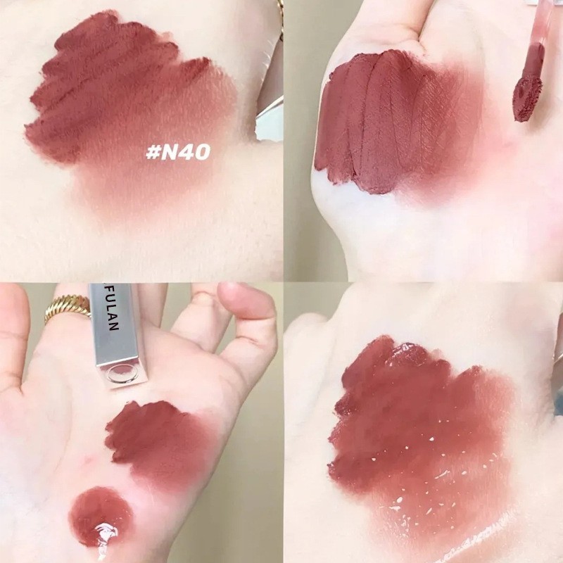 双头固色唇釉防水雨衣轻盈持久雾感显色不沾杯唇釉口红加工定制图2