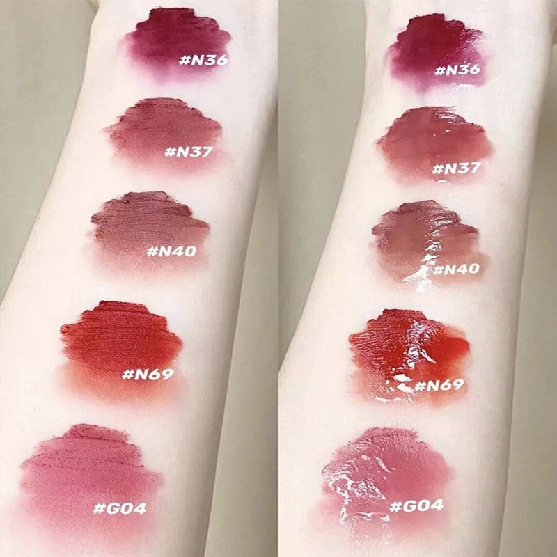 双头固色唇釉防水雨衣轻盈持久雾感显色不沾杯唇釉口红加工定制图4