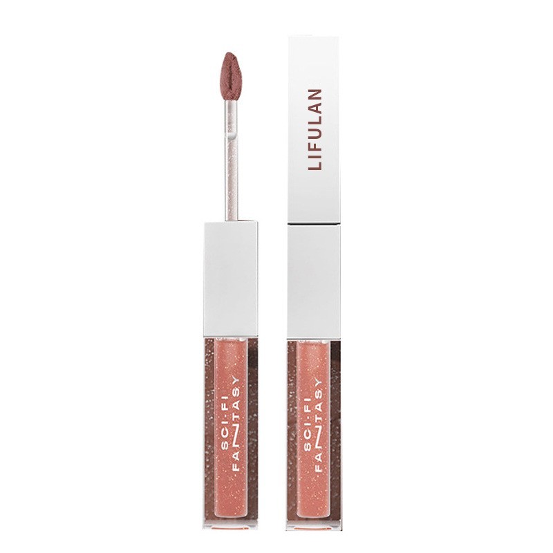 双头固色唇釉防水雨衣轻盈持久雾感显色不沾杯唇釉口红加工定制图5