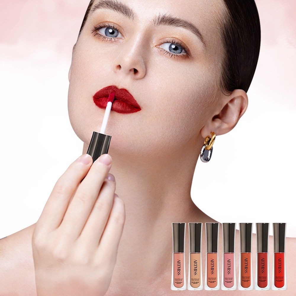 跨境唇釉化妆品定制哑光不沾杯口红lip gloss防水持久唇彩无logo图2
