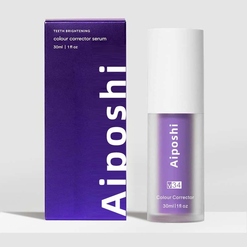 跨境牙膏定制v34紫色牙膏按压式液体美白牙膏Purple toothpaste图5