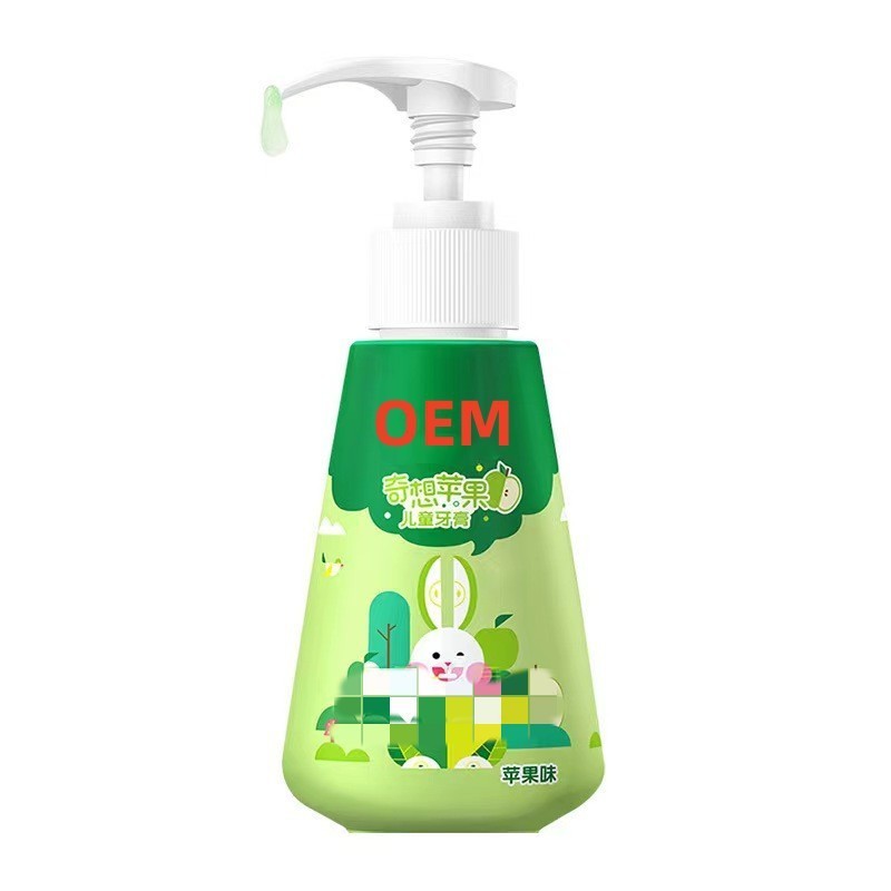 儿童牙膏OEM儿童牙膏代加工定制 牙膏生产厂家牙膏正品苹果味草莓图2