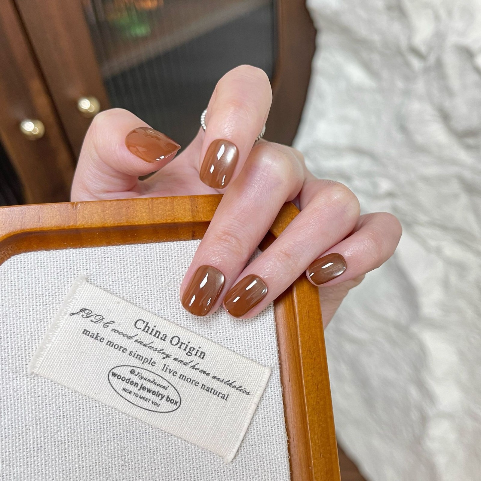 单条单码预制甲片咖啡豆30片厂家穿戴甲可拆卸甲片图4