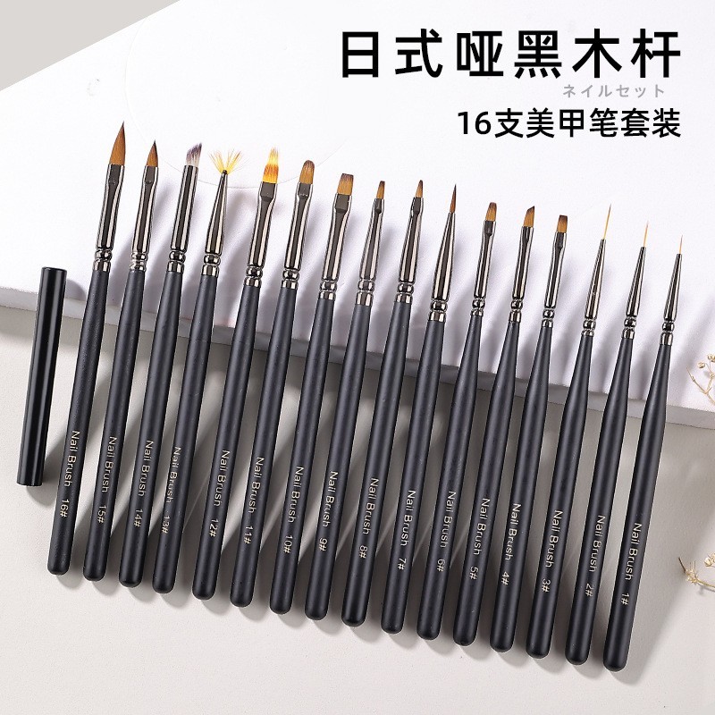 工厂定制日式美甲工具笔刷套装全套初学者光疗拉线笔画花彩绘笔图2