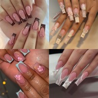 加工定制手工穿戴甲义乌工厂希音tk亚马逊爆款外贸美甲贴片假指甲