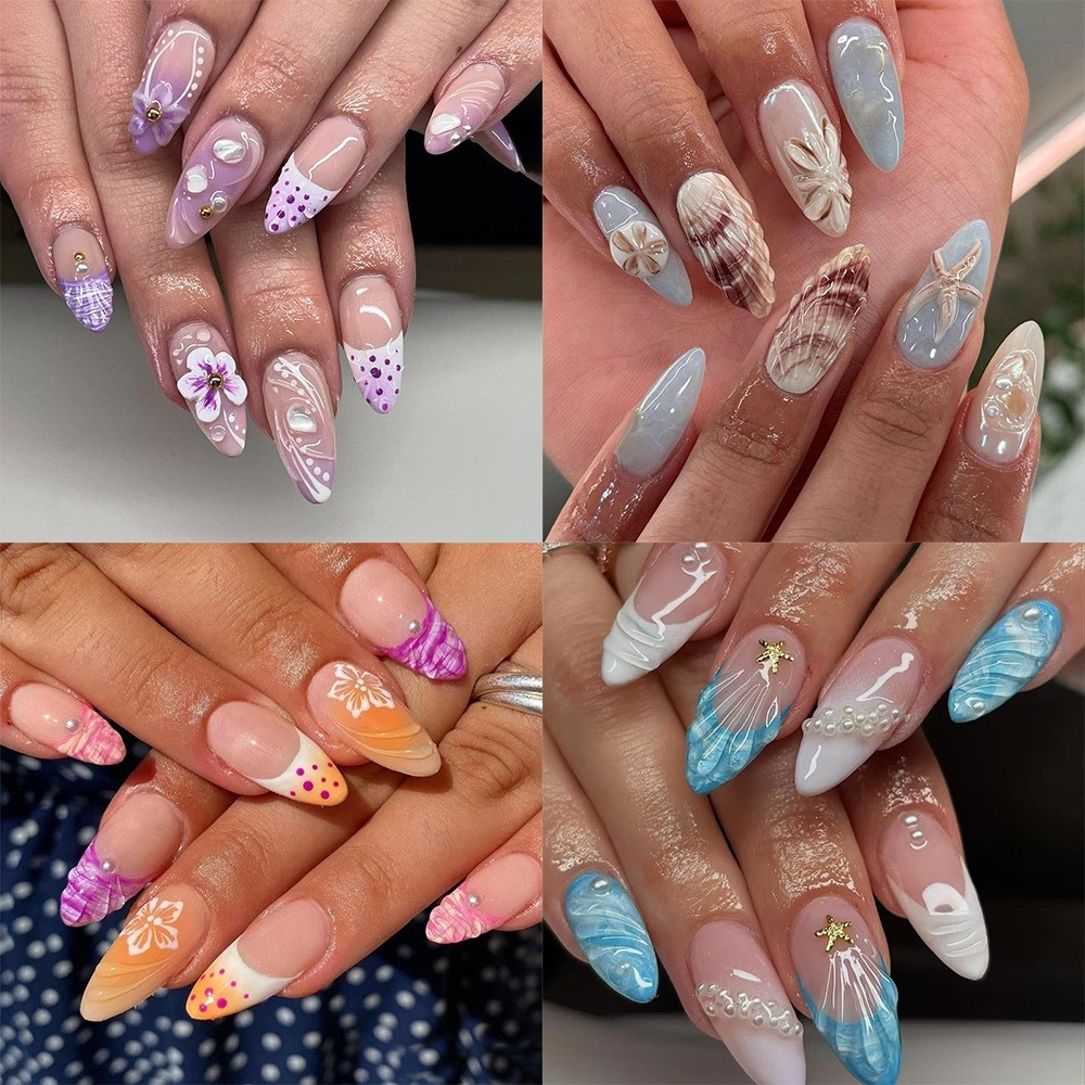 加工定制手工穿戴甲义乌工厂希音tk亚马逊爆款外贸美甲贴片假指甲图3