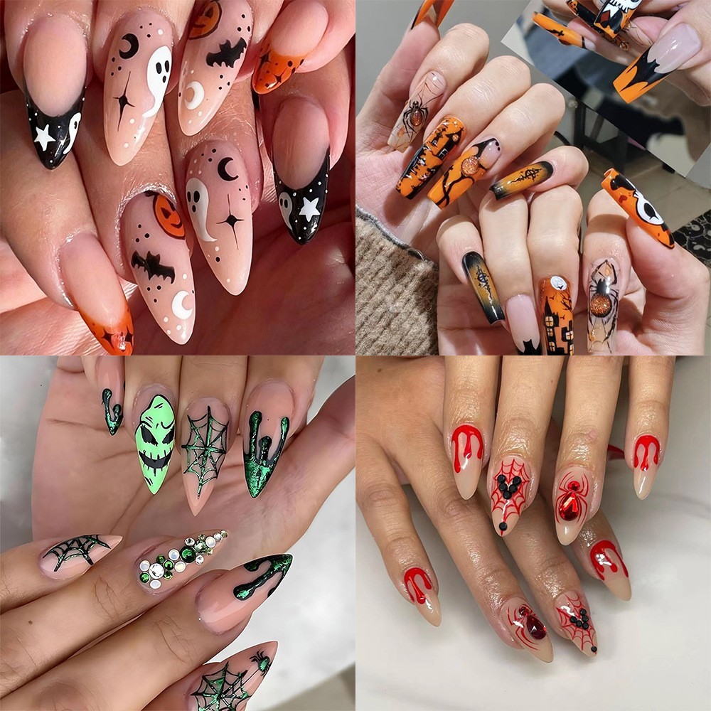 加工定制手工穿戴甲义乌工厂希音tk亚马逊爆款外贸美甲贴片假指甲图4