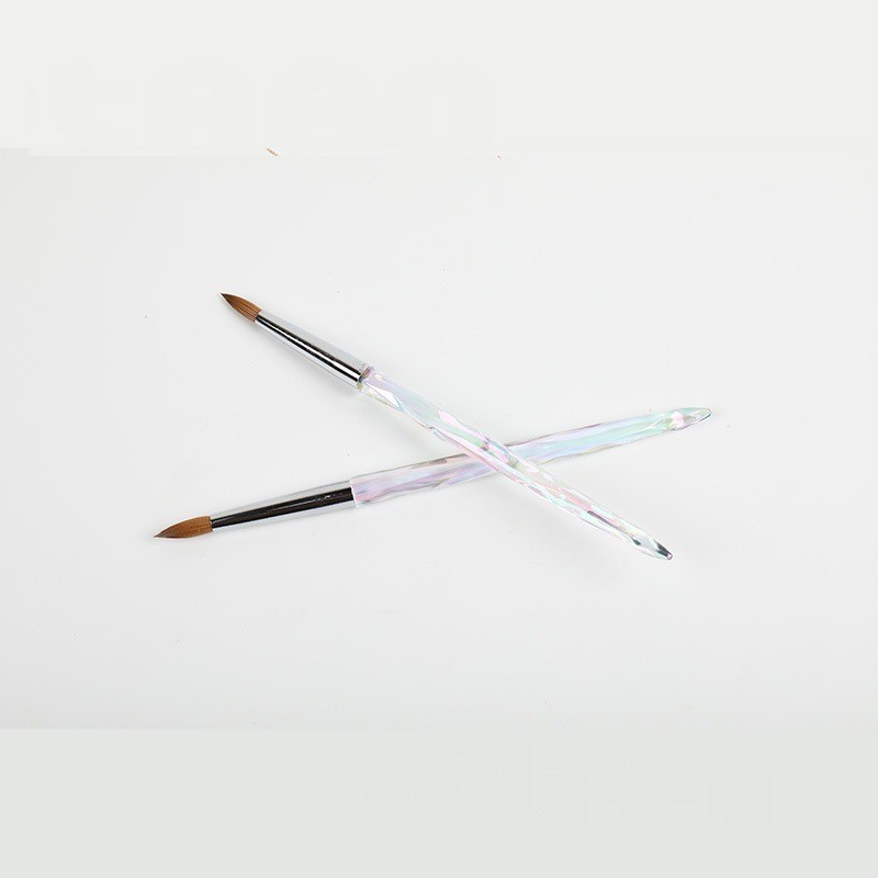 工厂定制亚克力杆美甲水晶笔水晶粉水晶液延长用貂毛笔美甲笔图5