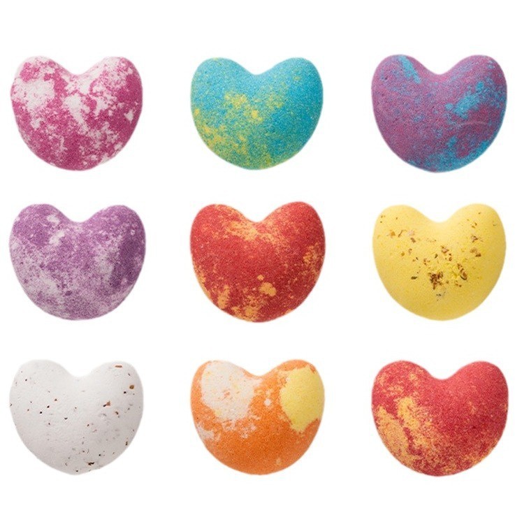 定制爱心浴盐球精油去角质代加工泡澡球bath bombs异型贴牌浴盐球图5