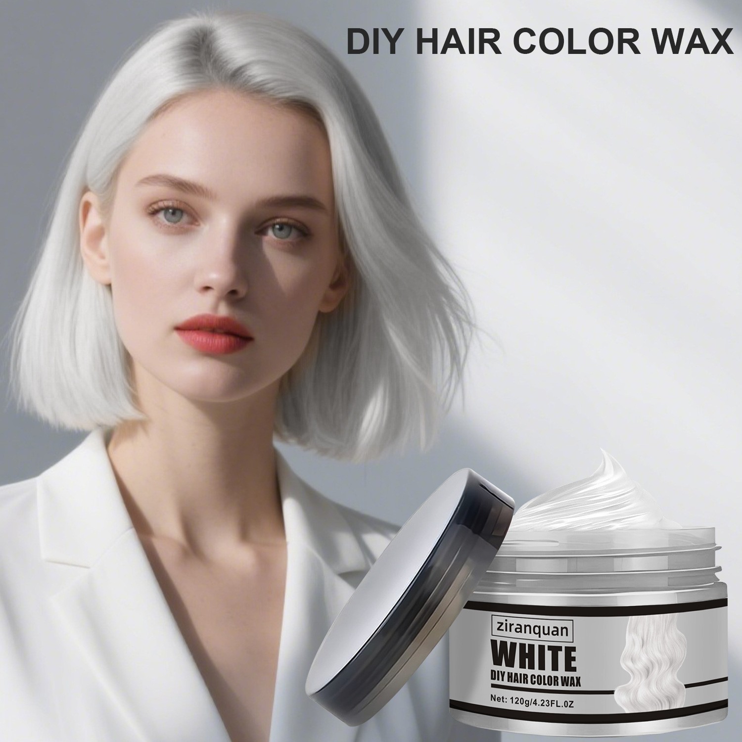 跨境英文版一次性彩色发泥 奶奶灰头发造型定型剂 发蜡膏定制OEM图3