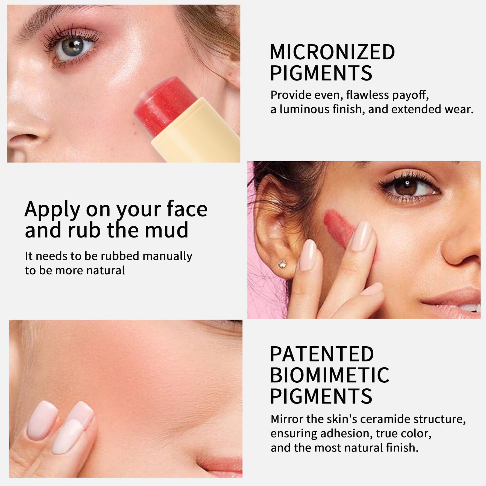 跨境爆品果冻腮红套装唇膏唇颊两用高光提亮修容棒唇彩图4