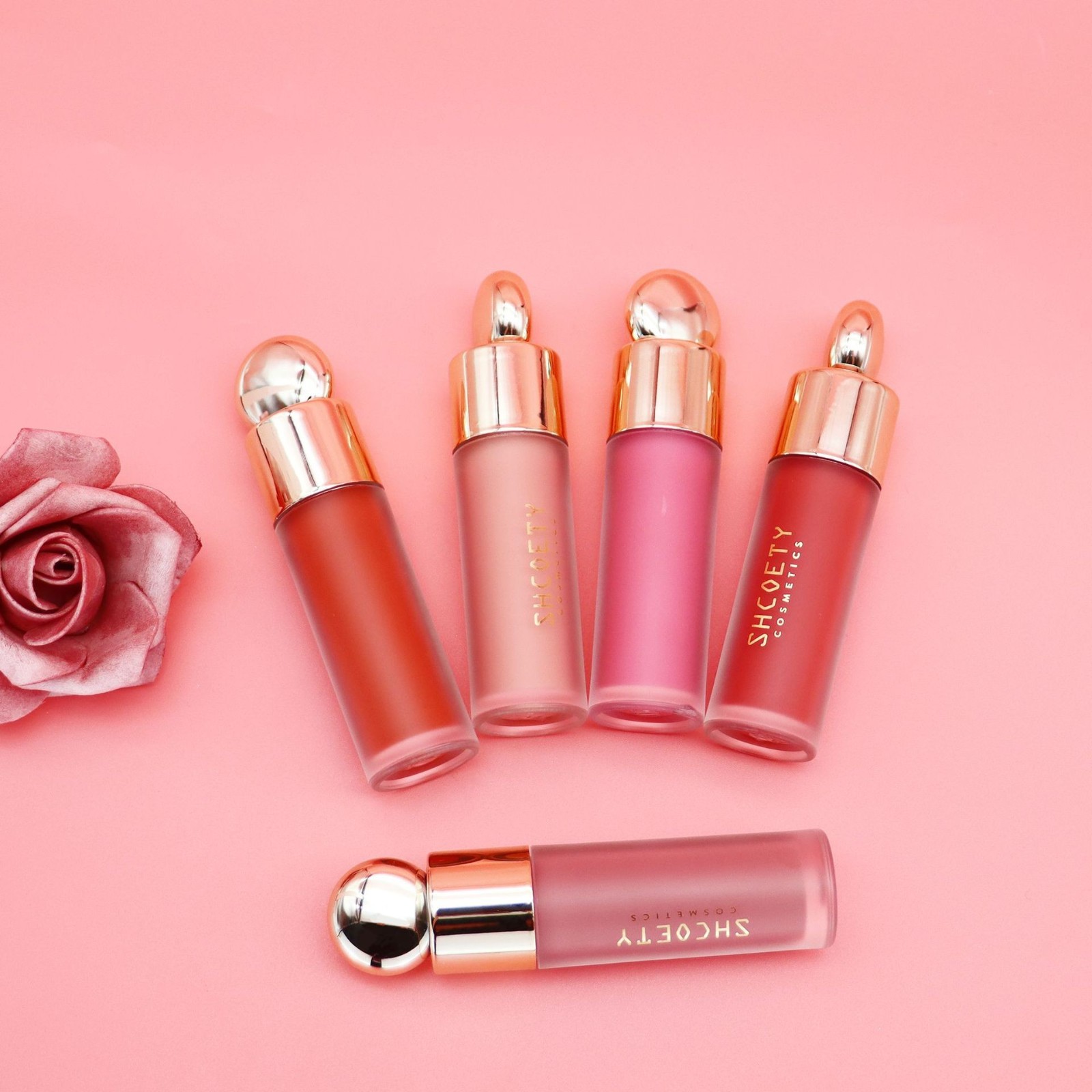 跨境爆款液体腮红 唇颊两用水润多功能自然修容提亮显气色图2