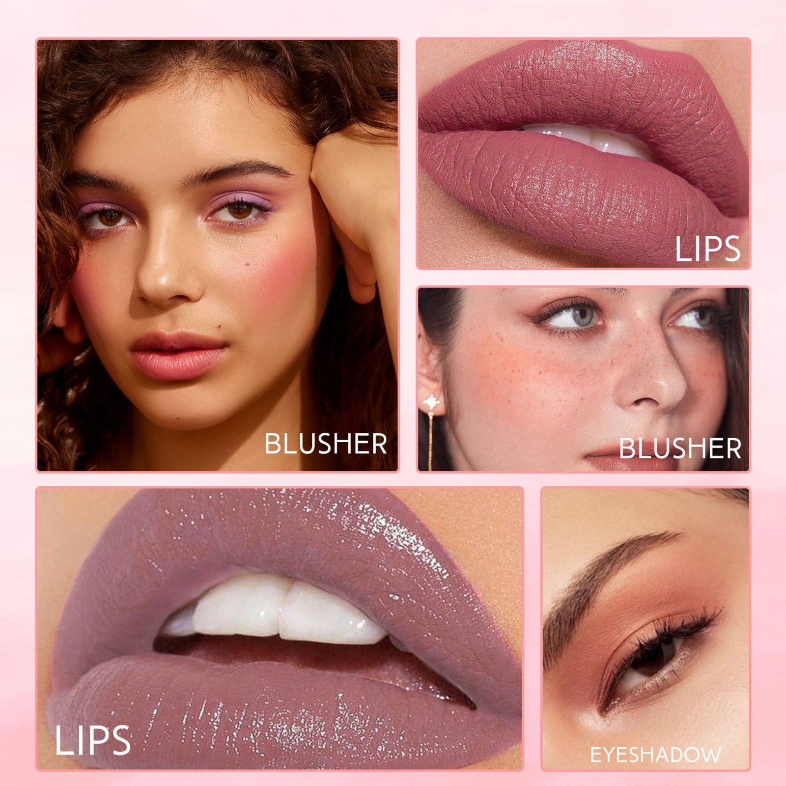 跨境爆款液体腮红 唇颊两用水润多功能自然修容提亮显气色图5