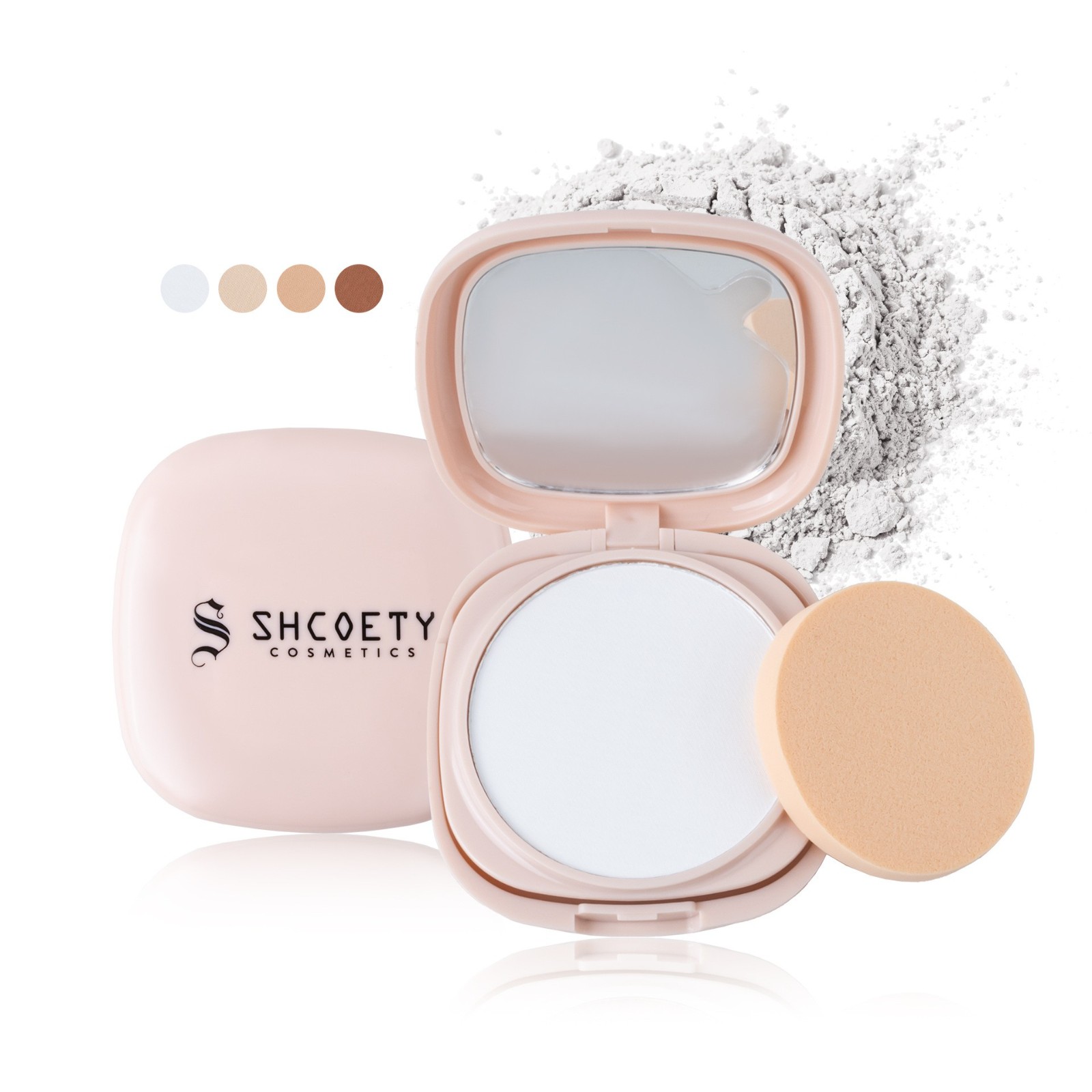 定妆粉饼粉底蜜粉散粉亚马逊防水遮瑕粉膏控油粉饼跨境图3