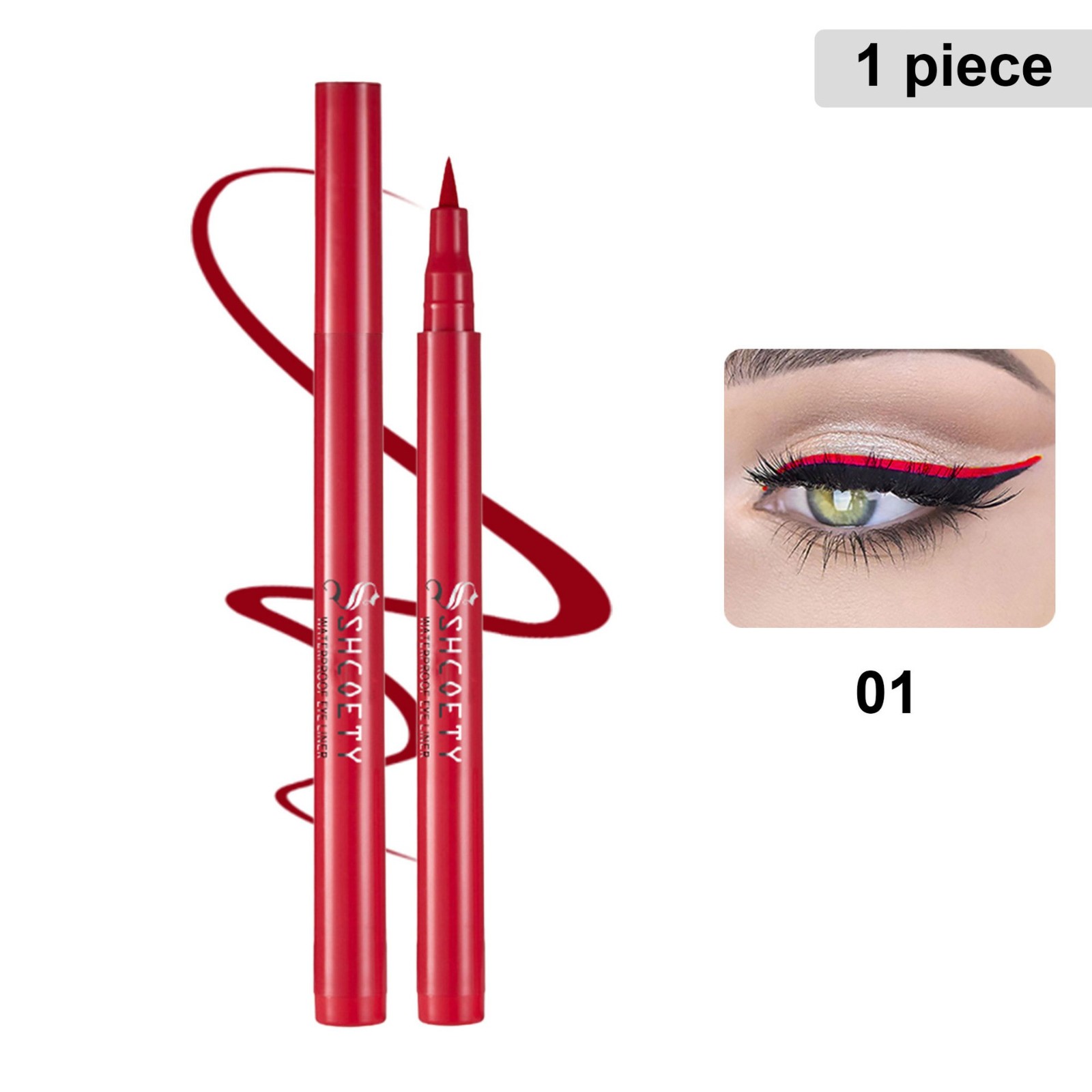 彩色眼线液笔不易晕染哑光持久防水跨境彩妆彩绘眼线笔图6