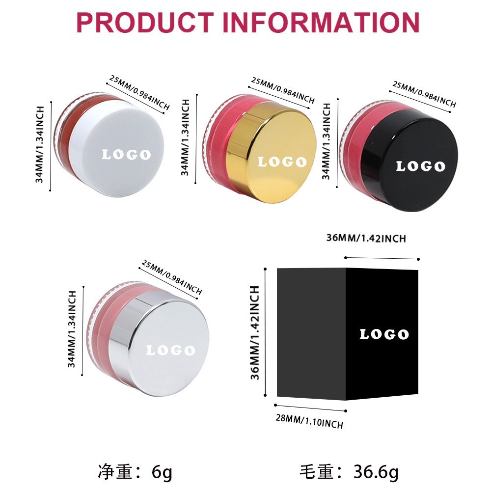 跨境外贸定制无LOGO腮红膏多用膏持久显色水光单色胭脂腮红图5