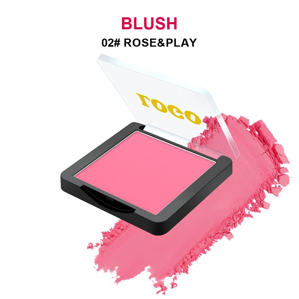 跨境定制彩妆高光腮红哑光胭脂低饱和一盘多用blush腮红图5