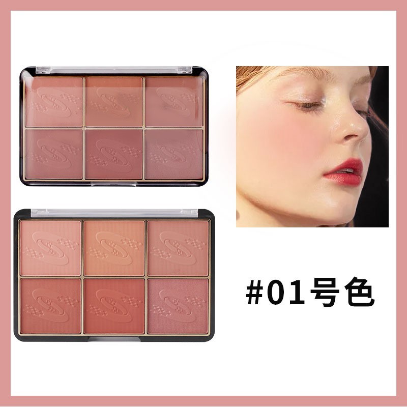 色腮红持久自然晒红哑光珠光透明开窗亲肤胭脂腮红盘定制代加工图5