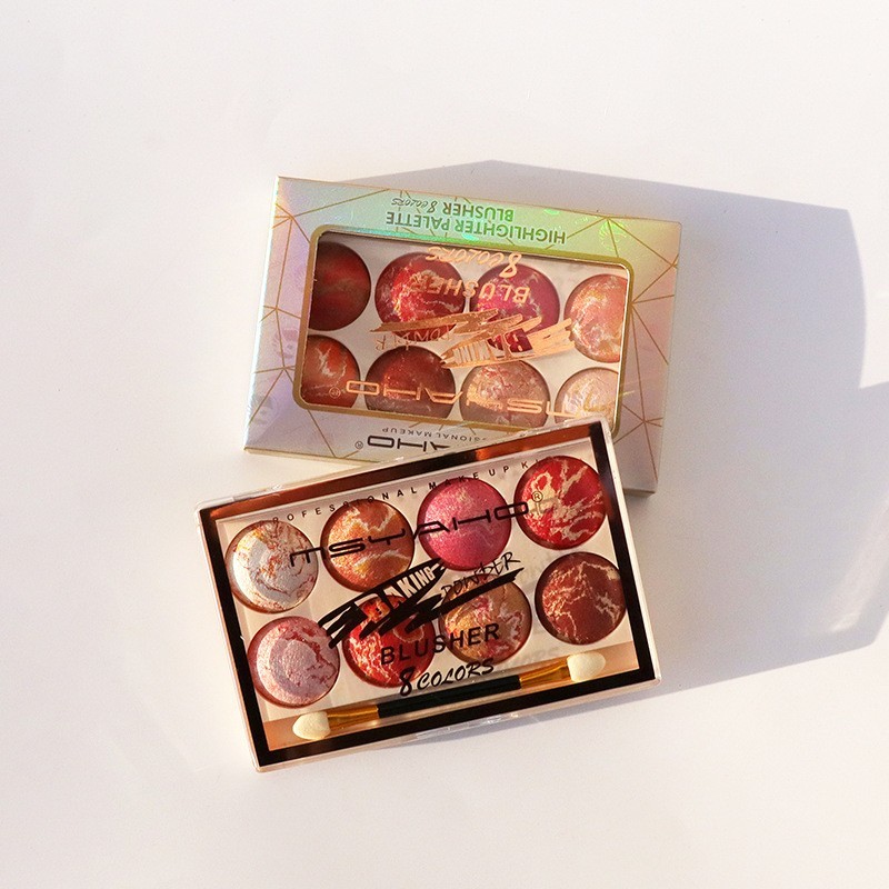 腮红裸妆提亮肤色胭脂彩妆修容盘高光一体盘 跨境专供图3