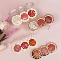 腮红星球美妆化妆品3色8蜂窝持久烤粉胭脂平价彩妆腮红盘