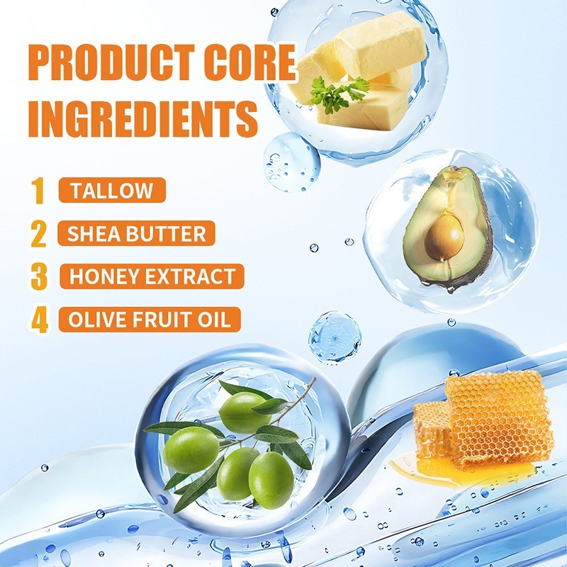 跨境贴牌牛脂防晒霜蜂蜜牛油膏保湿润肤牛脂防晒乳欧美tiktok定制图3