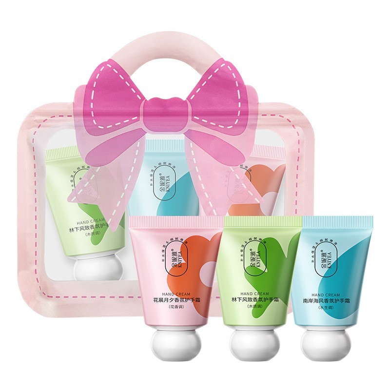金妮雅小胖墩护手霜定制加工补水保湿香氛手霜礼袋装化妆品oem图5