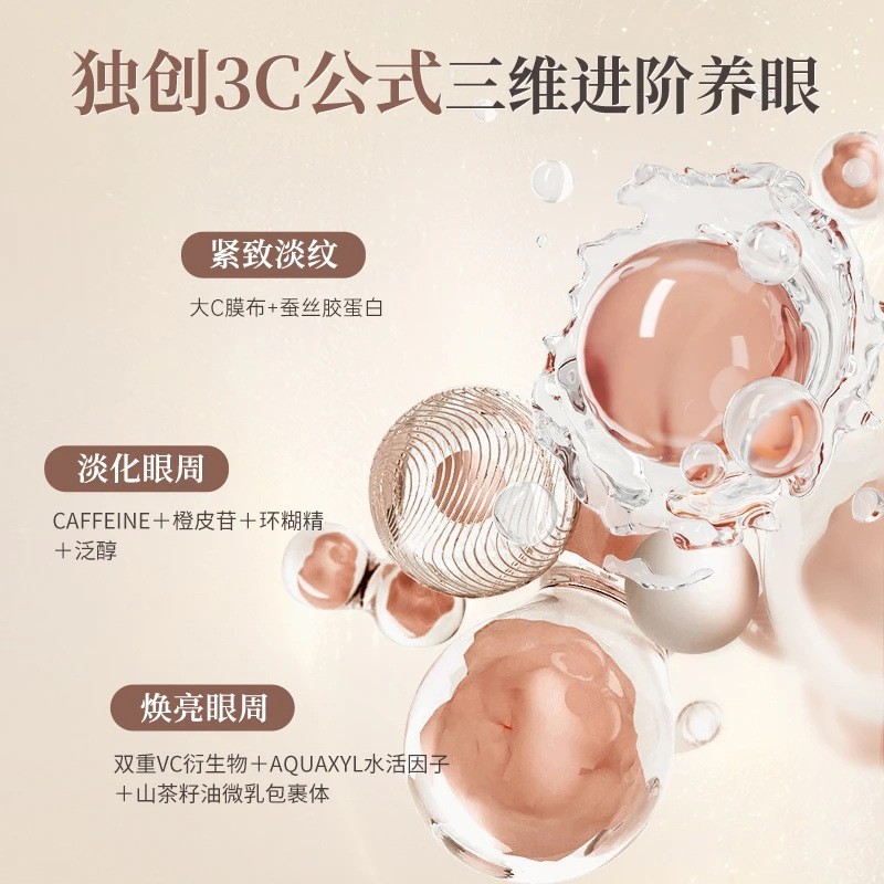 抖音定制双萃咖啡因眼膜提拉紧致补水保湿淡黑眼圈细纹眼袋OEM图2