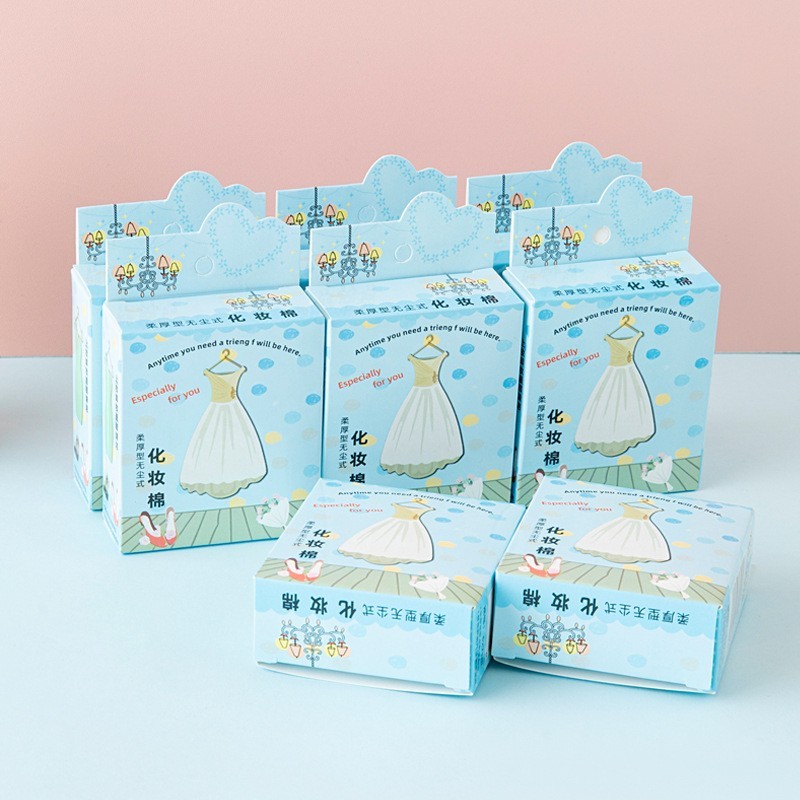 一次性卸妆棉小清新无纺布美容院纸盒装单层薄款化妆棉图4