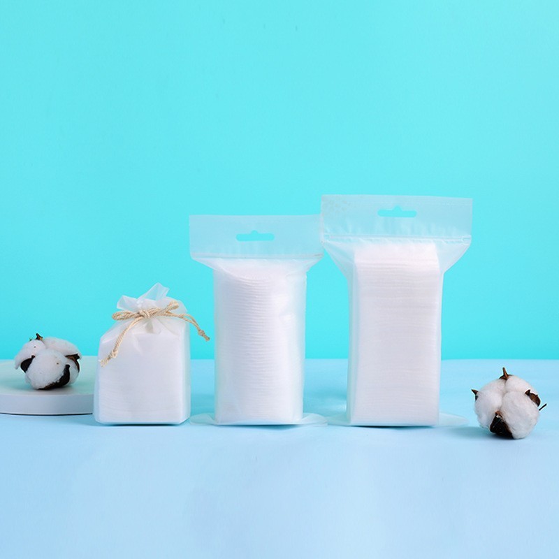 一次性纯棉卸妆棉圆形洁面巾化妆棉锁边夹心眼唇清洁卸妆棉片图2