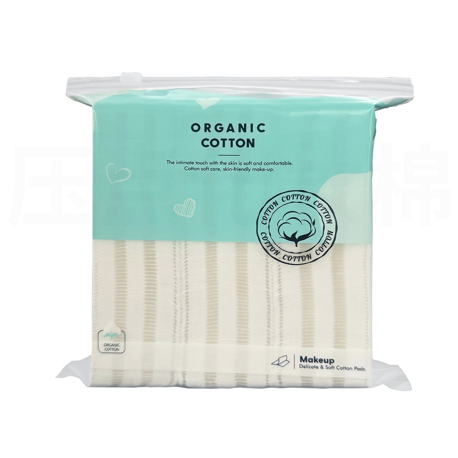 不掉絮卸妆棉片厚款柔软化妆棉压边压点美容院专用透明装贴牌定制图4