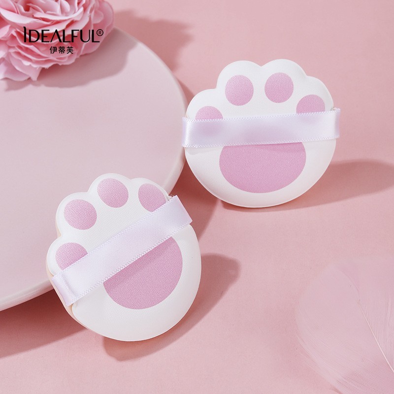 厂家定制猫爪棉花糖粉扑可爱女生化妆扑美妆工具化妆彩妆粉扑图4