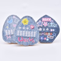 厂家定制丹宁牛仔皮棉花糖粉扑干湿两用不吃粉化妆粉扑