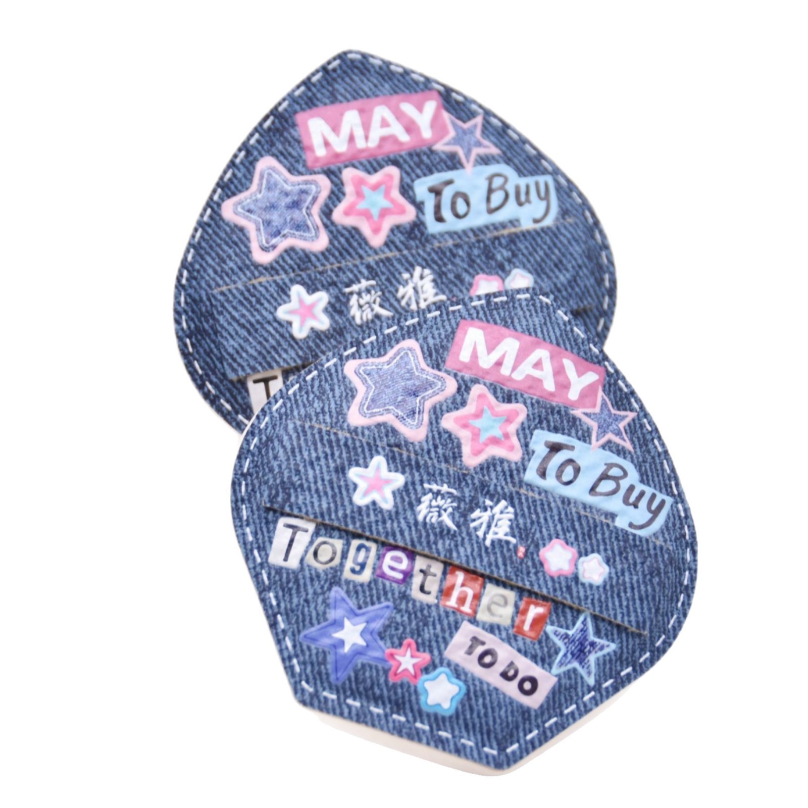 厂家定制丹宁牛仔皮棉花糖粉扑干湿两用不吃粉化妆粉扑图3