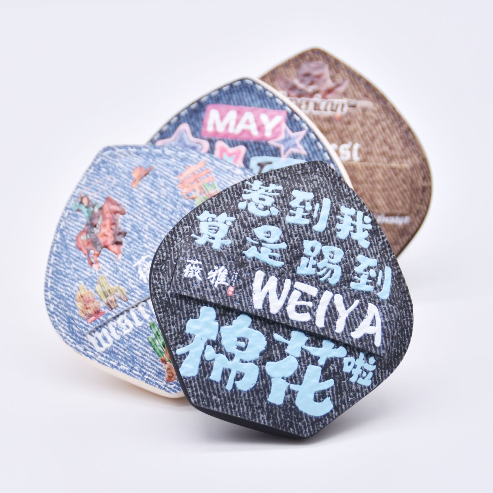 厂家定制丹宁牛仔皮棉花糖粉扑干湿两用不吃粉化妆粉扑图5